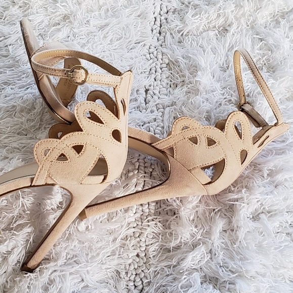 Topshop Nude Ankle Strap Heels - Picture 8 of 8